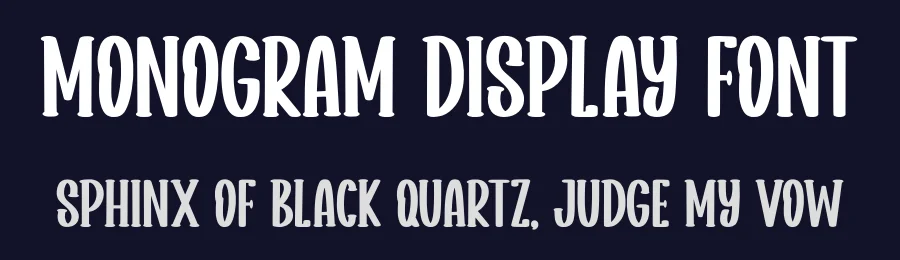 Monogram Display Font by Minimalist Eyes — Display Font — thumbnail 2