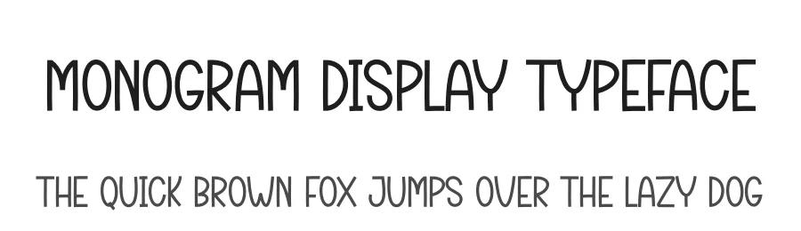 Monogram Display Typeface by andikastudio — Display Font