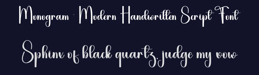 Monogram – Modern Handwritten Script Font by andikastudio — Display Font — thumbnail 2