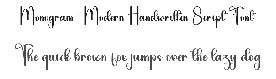 Monogram – Modern Handwritten Script Font by andikastudio — Display Font