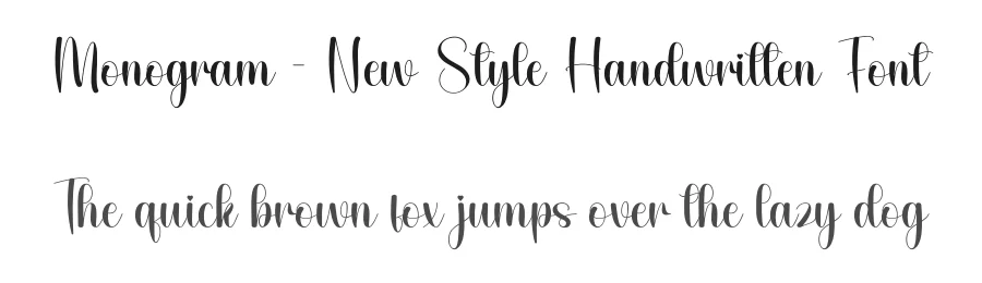 Monogram – New Style Handwritten Font by andikastudio — Script Handwritten Font