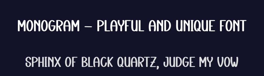 Monogram – Playful And Unique Font by andikastudio — Display Font — thumbnail 2