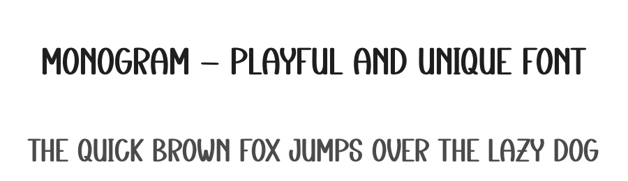 Monogram β Playful And Unique Font by andikastudio β Display Font