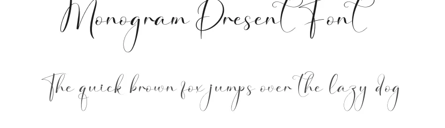 Monogram Present Font by creativeletter — Script Handwritten Font