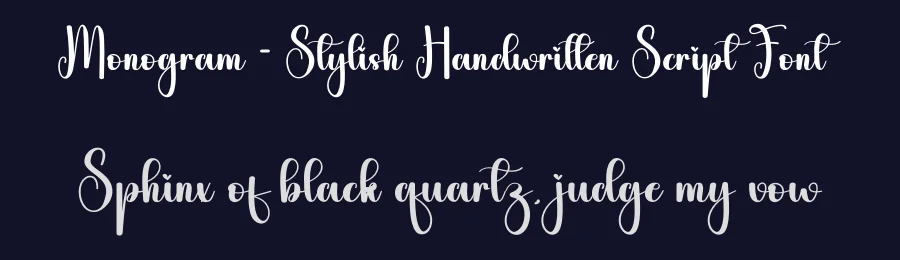 Monogram – Stylish Handwritten Script Font by andikastudio — Script Handwritten Font — thumbnail 2