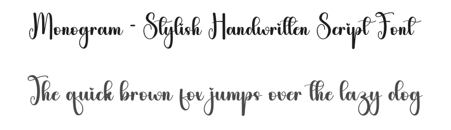 Monogram – Stylish Handwritten Script Font by andikastudio — Script Handwritten Font