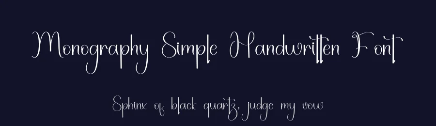 Monography Simple Handwritten Font by freshtypeink — Script Handwritten Font — thumbnail 2