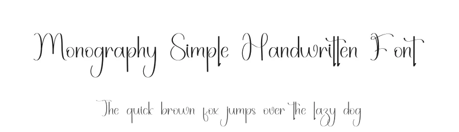 Monography Simple Handwritten Font by freshtypeink — Script Handwritten Font