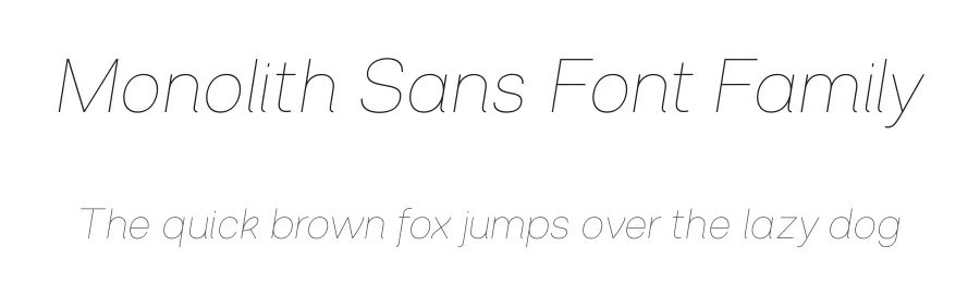 Monolith Sans Font Family by unio creative solutions — Sans Serif Font
