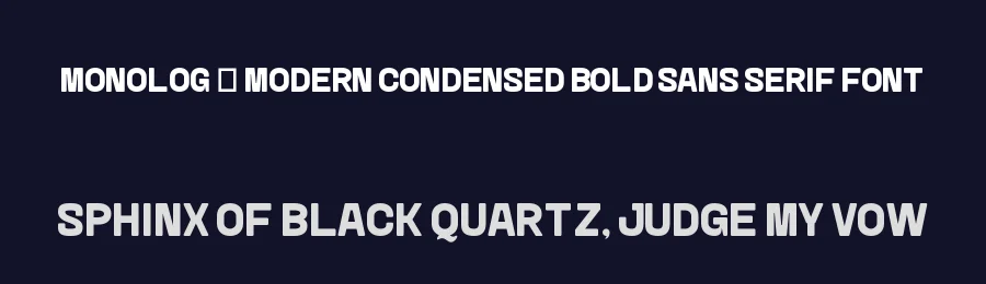 Monolog – Modern Condensed Bold Sans Serif Font by Almairatype — Display Font — thumbnail 2