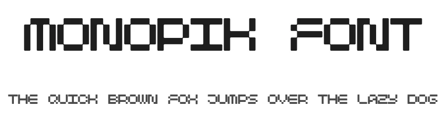 Monopik Font by Julpik — Display Font