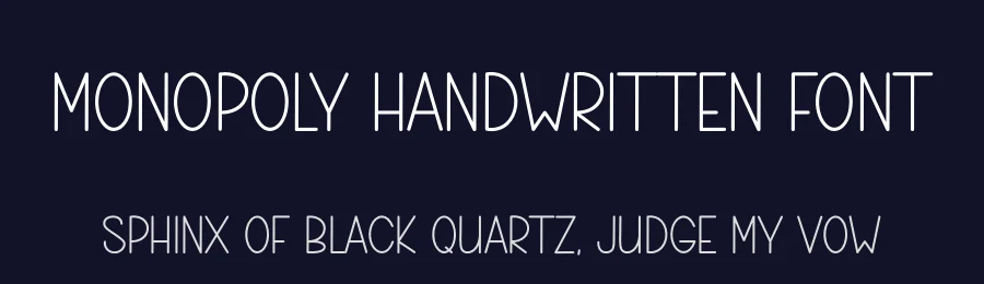 Monopoly Handwritten Font by freshtypeink — Display Font — thumbnail 2