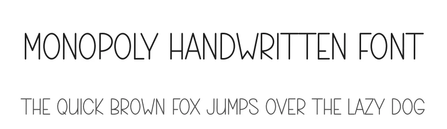 Monopoly Handwritten Font by freshtypeink — Display Font