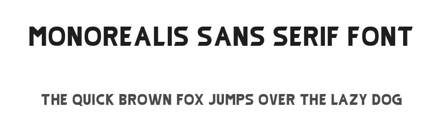 Monorealis Sans Serif Font by Azis Ihsan — Sans Serif Font