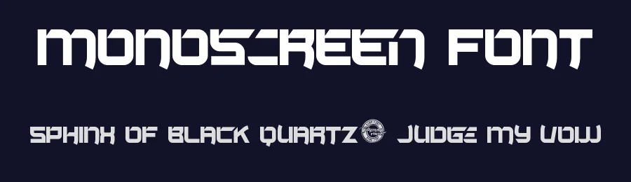 Monoscreen Font by CalligraphyFonts.net — Display Font — thumbnail 2