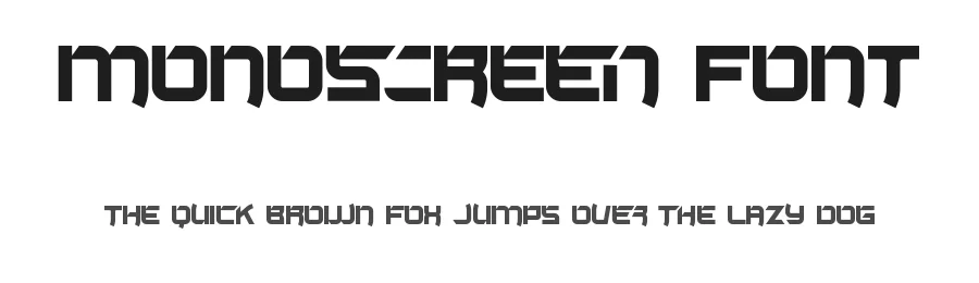 Monoscreen Font by CalligraphyFonts.net — Display Font