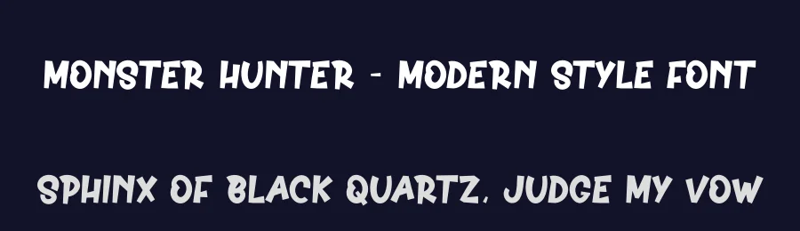 Monster Hunter – Modern Style Font by creativeletter — Display Font — thumbnail 2