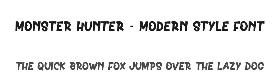 Monster Hunter – Modern Style Font by creativeletter — Display Font