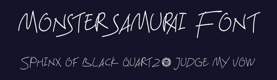 Monster Samurai Font by CalligraphyFonts.net — Display Font — thumbnail 2