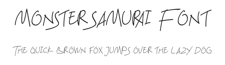 Monster Samurai Font by CalligraphyFonts.net — Display Font