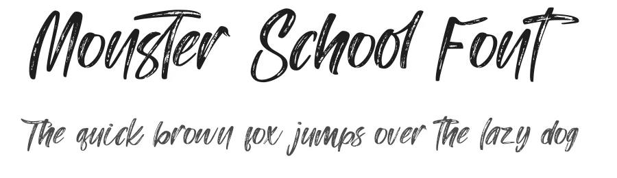 Monster School Font by fathype β Script Handwritten Font