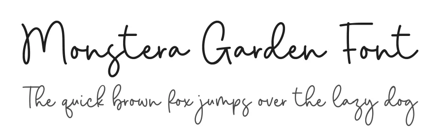 Monstera Garden Font by Timur type — Script Handwritten Font