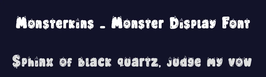 Monsterkins – Monster Display Font by wellscriptstudio — Display Font — thumbnail 2