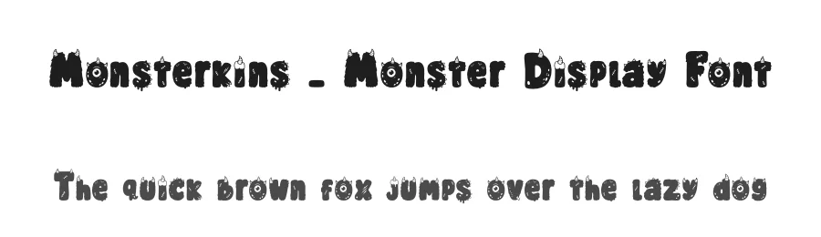 Monsterkins – Monster Display Font by wellscriptstudio — Display Font
