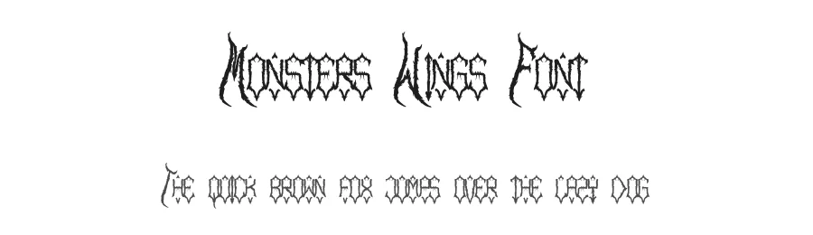 Monsters Wings Font by Rachmad bagus f — Display Font