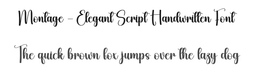 Montage – Elegant Script Handwritten Font by creativeletter — Script Handwritten Font