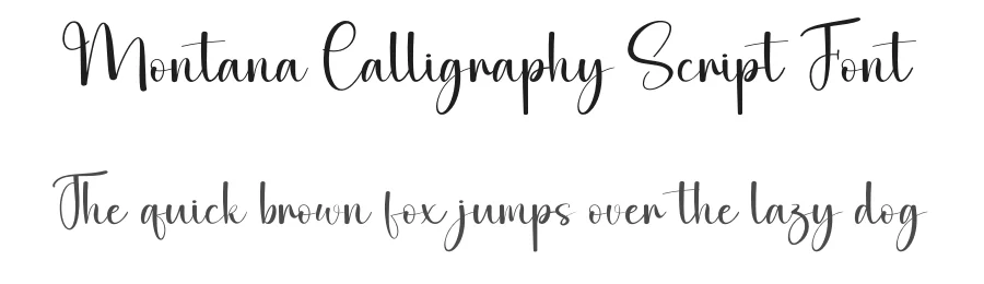 Montana Calligraphy Script Font by andikastudio — Script Handwritten Font