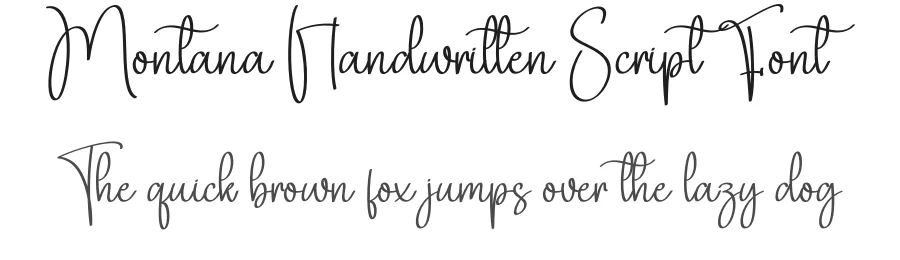 Montana Handwritten Script Font by creativeletter — Script Handwritten Font