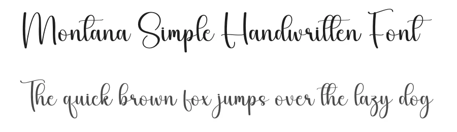 Montana Simple Handwritten Font by creativeletter — Script Handwritten Font