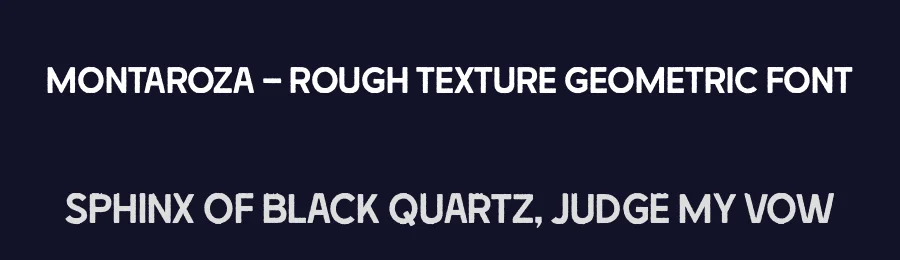 Montaroza – Rough Texture Geometric Font by Casloop Studio — Decorative Font — thumbnail 2