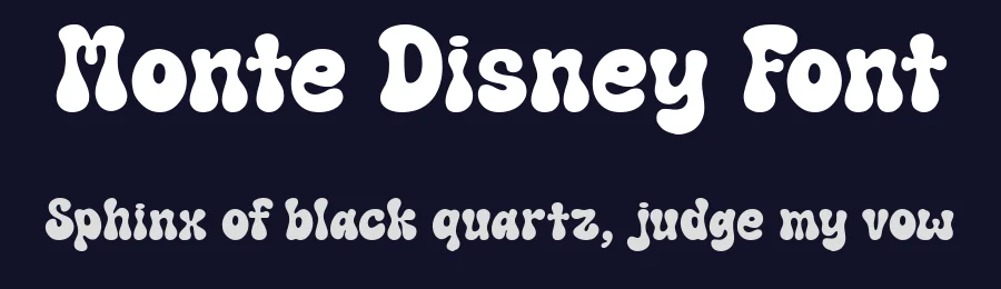 Monte Disney Font by Dantype — Display Font — thumbnail 2