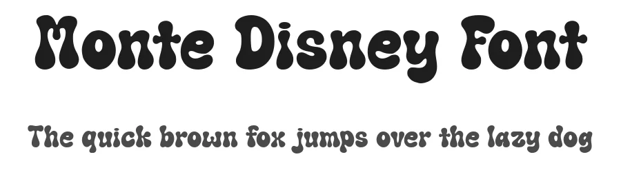 Monte Disney Font by Dantype — Display Font