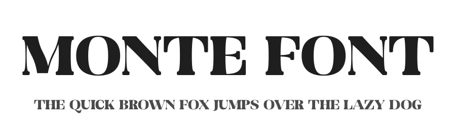 Monte Font by Storytype — Serif Font