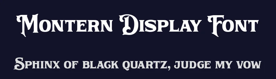 Montern Display Font by HansCo — Display Font — thumbnail 2