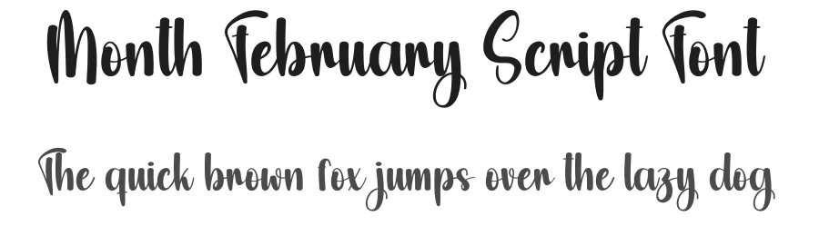 Month February Script Font by creativeletter — Script Handwritten Font