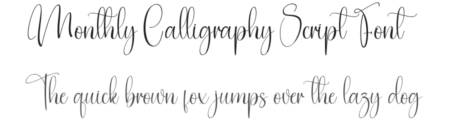 Monthly Calligraphy Script Font by creativeletter — Script Handwritten Font