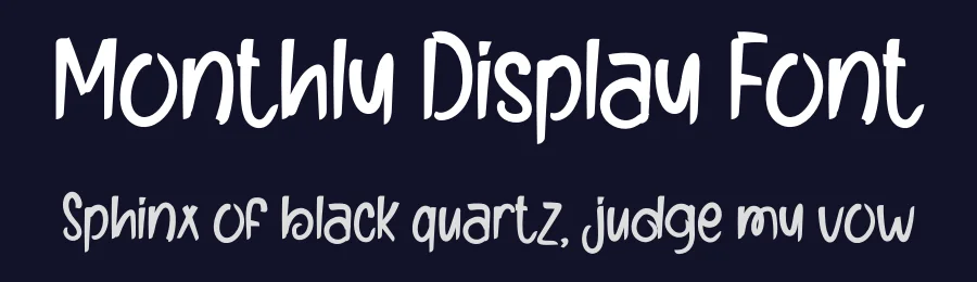 Monthly Display Font by freshtypeink — Display Font — thumbnail 2