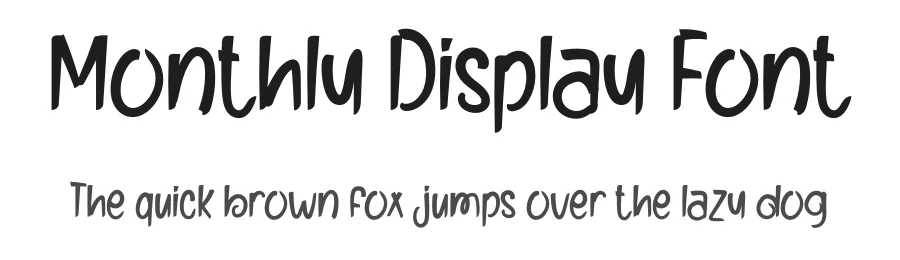 Monthly Display Font by freshtypeink — Display Font