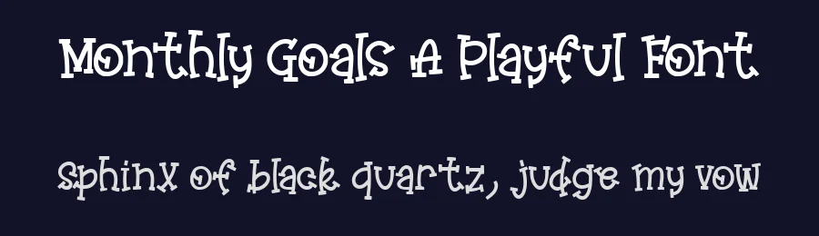 Monthly Goals A Playful Font by waptype0894 — Display Font — thumbnail 2