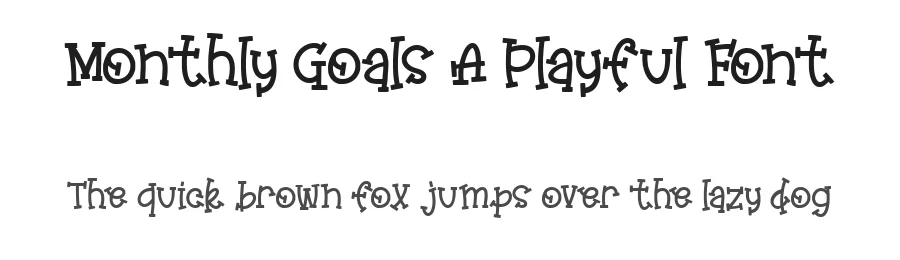 Monthly Goals A Playful Font by waptype0894 — Display Font