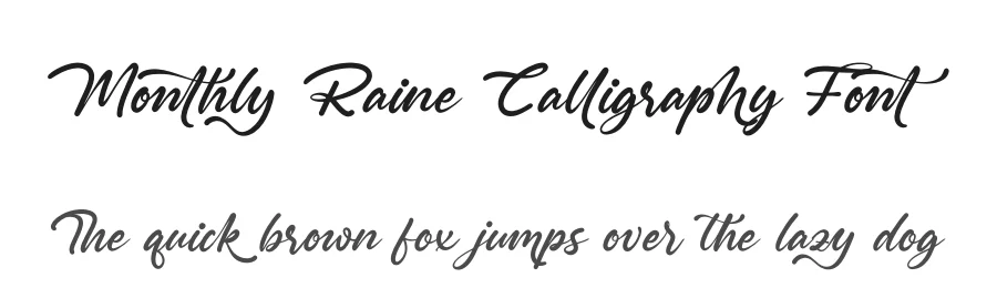 Monthly Raine Calligraphy Font by stylishtype.co — Script Handwritten Font