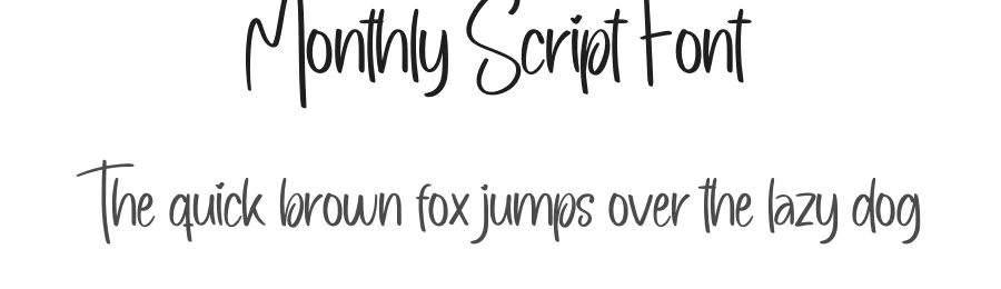 Monthly Script Font by creativeletter — Script Handwritten Font