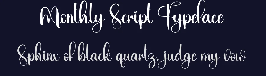 Monthly Script Typeface by creativeletter — Script Handwritten Font — thumbnail 2