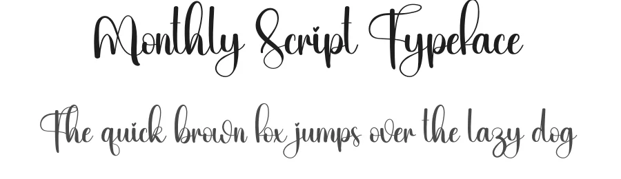 Monthly Script Typeface by creativeletter — Script Handwritten Font