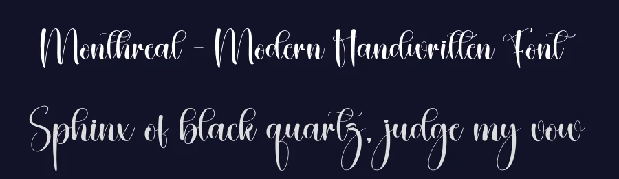 Monthreal – Modern Handwritten Font by creativeletter — Script Handwritten Font — thumbnail 2