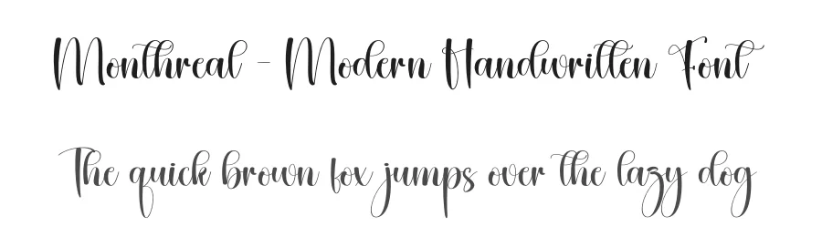 Monthreal – Modern Handwritten Font by creativeletter — Script Handwritten Font
